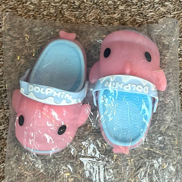 LCKSDP Toddler slides Sandals Non-Slip Dophin Shark Slides (New) - Picture 5 of 5